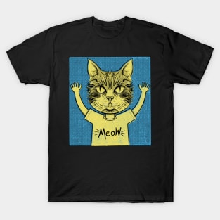 Surreal Meow Cat Head T-Shirt